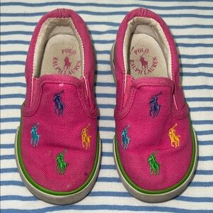 Polo by Ralph Lauren Kids Fuchsia Slip-On Sneakers 7 toddler